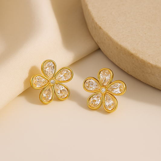 Moissanite Studs Gold